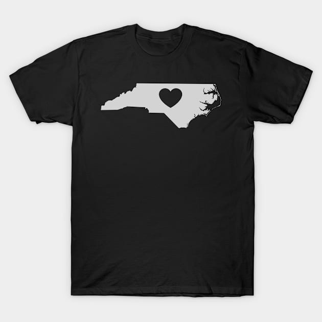 North Carolina Love Heart T-Shirt by helloshirts